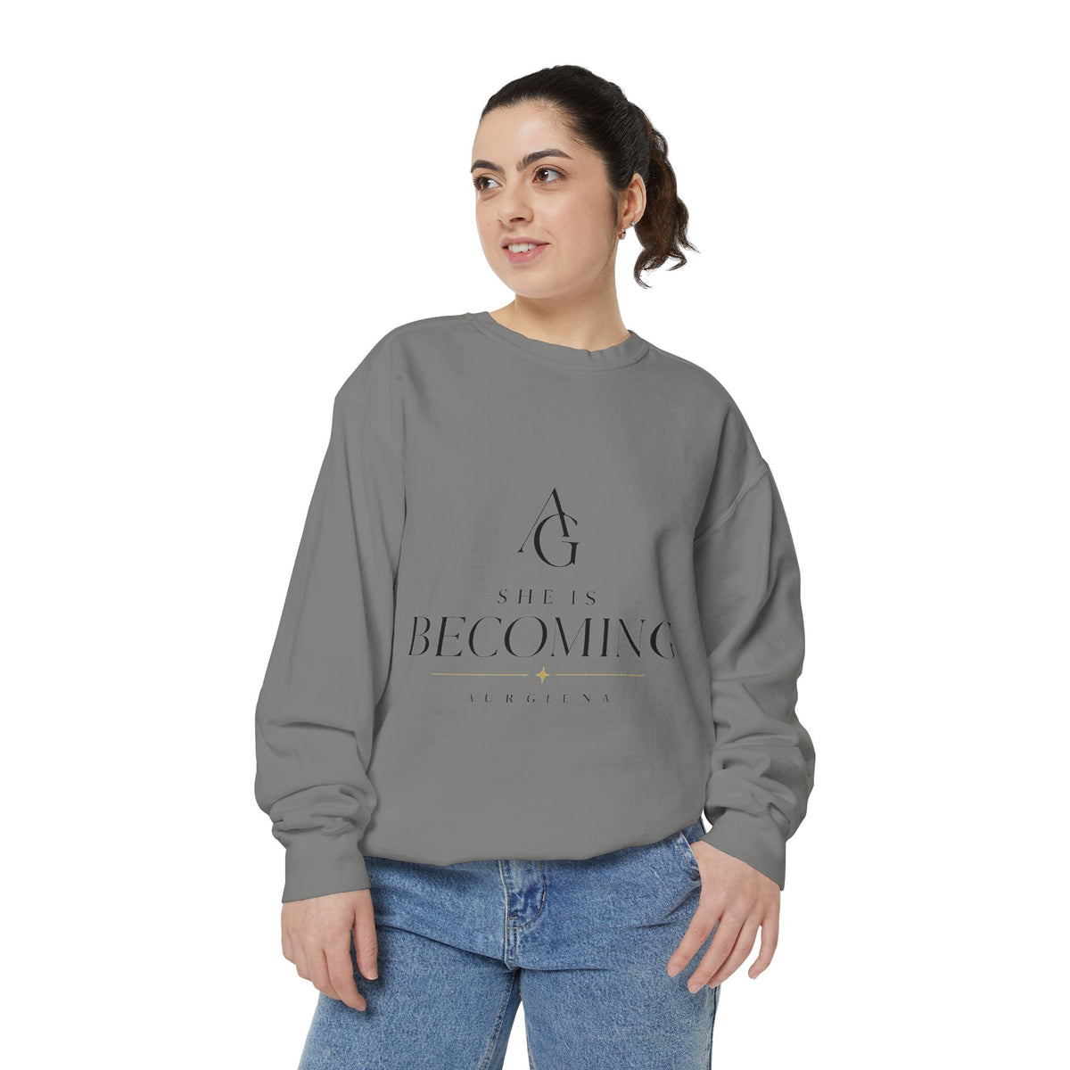 She Is Becoming™ Garment-Dyed Sweatshirt