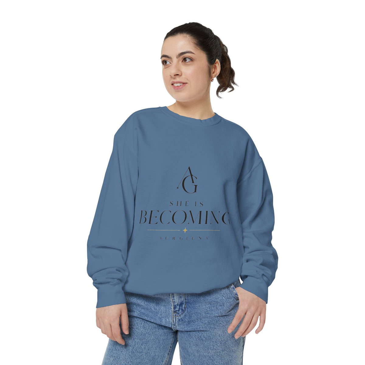 She Is Becoming™ Garment-Dyed Sweatshirt