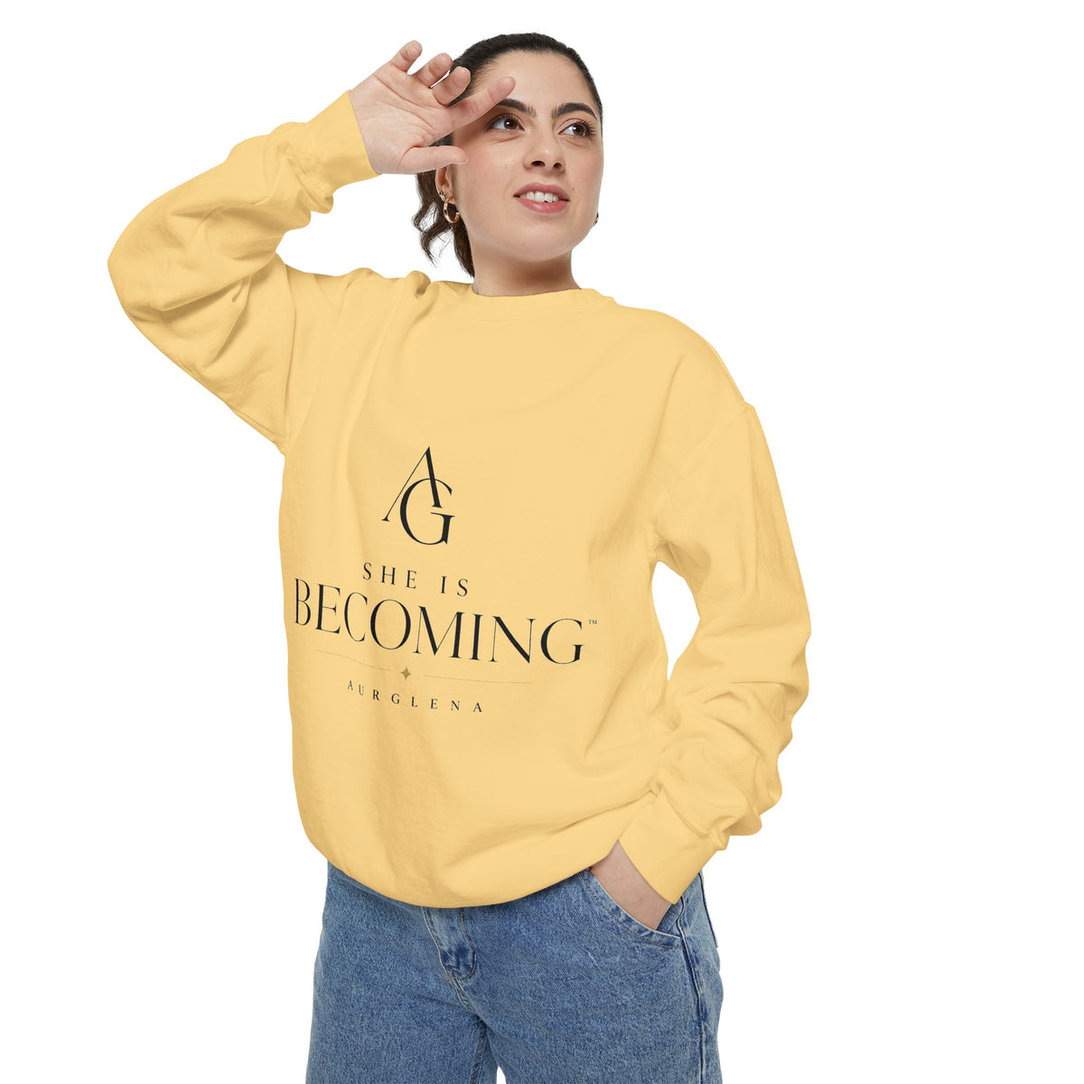 She Is Becoming™ Garment-Dyed Sweatshirt