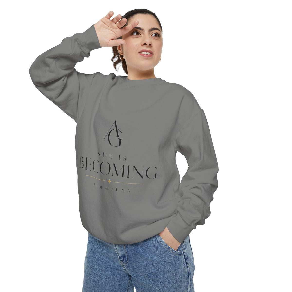 She Is Becoming™ Garment-Dyed Sweatshirt