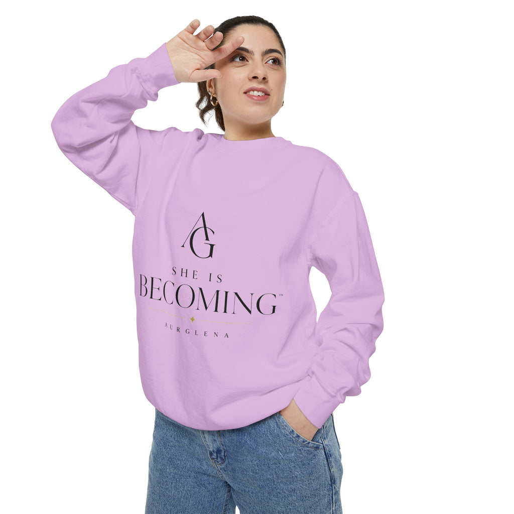 She Is Becoming™ Garment-Dyed Sweatshirt