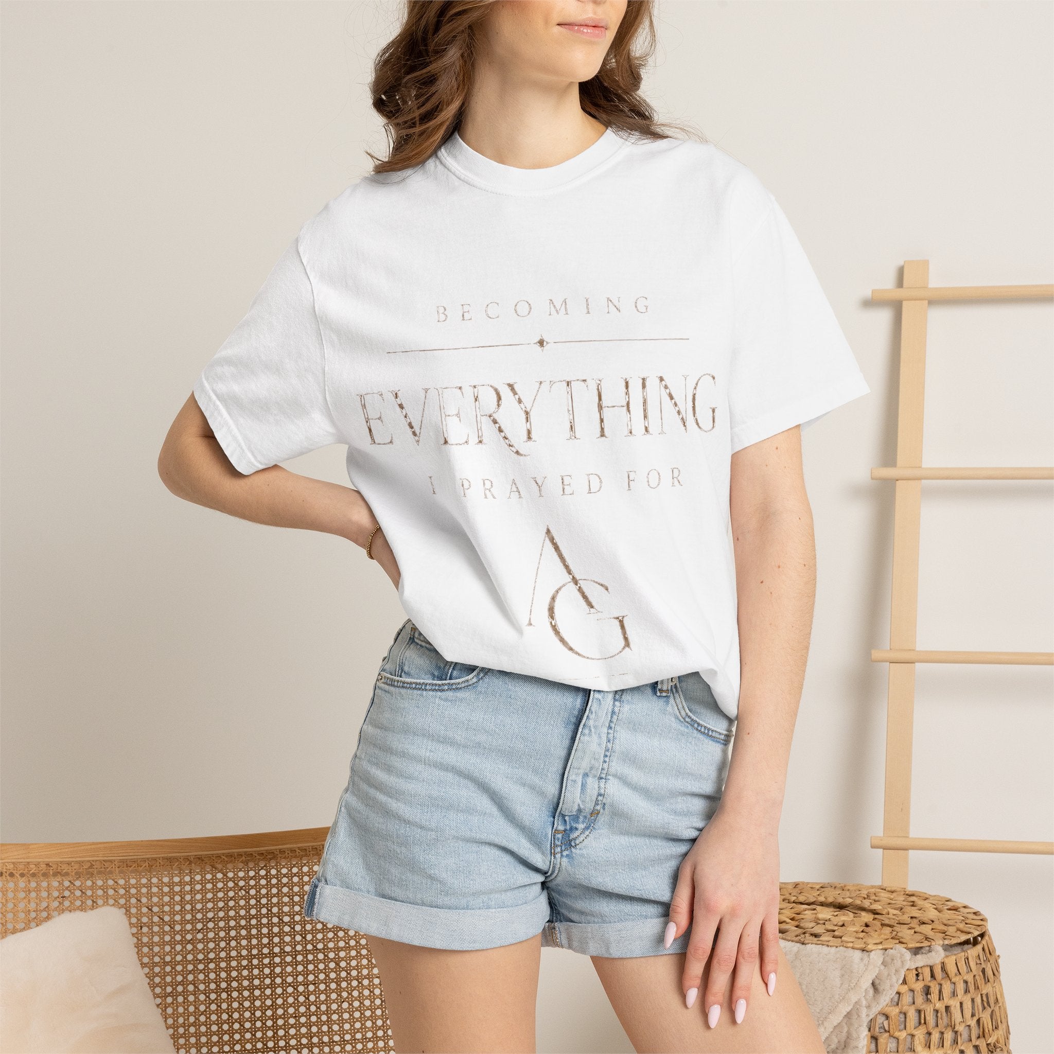Becoming Everything I Prayed For™ Garment-Dyed Tee | AURGLENA