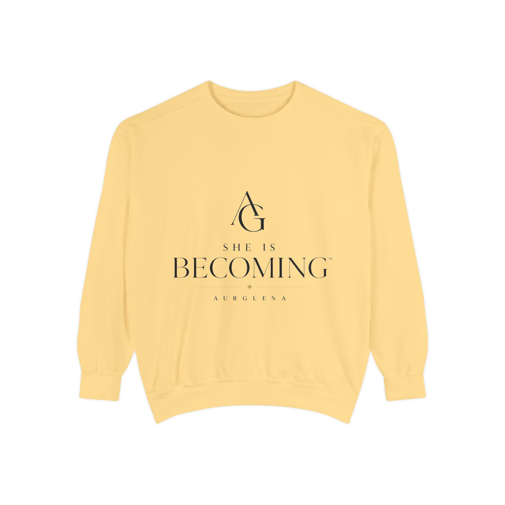 She Is Becoming™ Garment-Dyed Sweatshirt