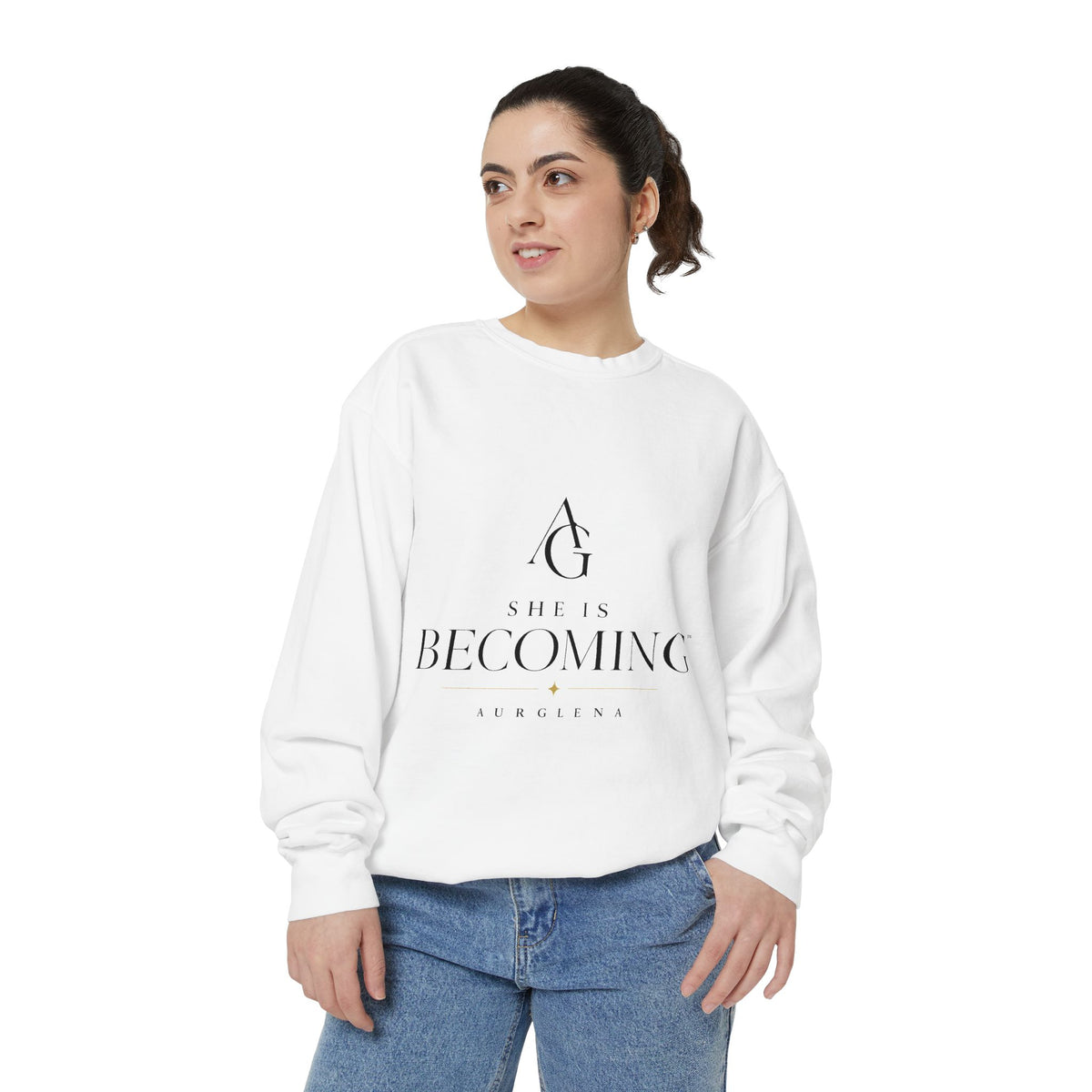 She Is Becoming™ Garment-Dyed Sweatshirt