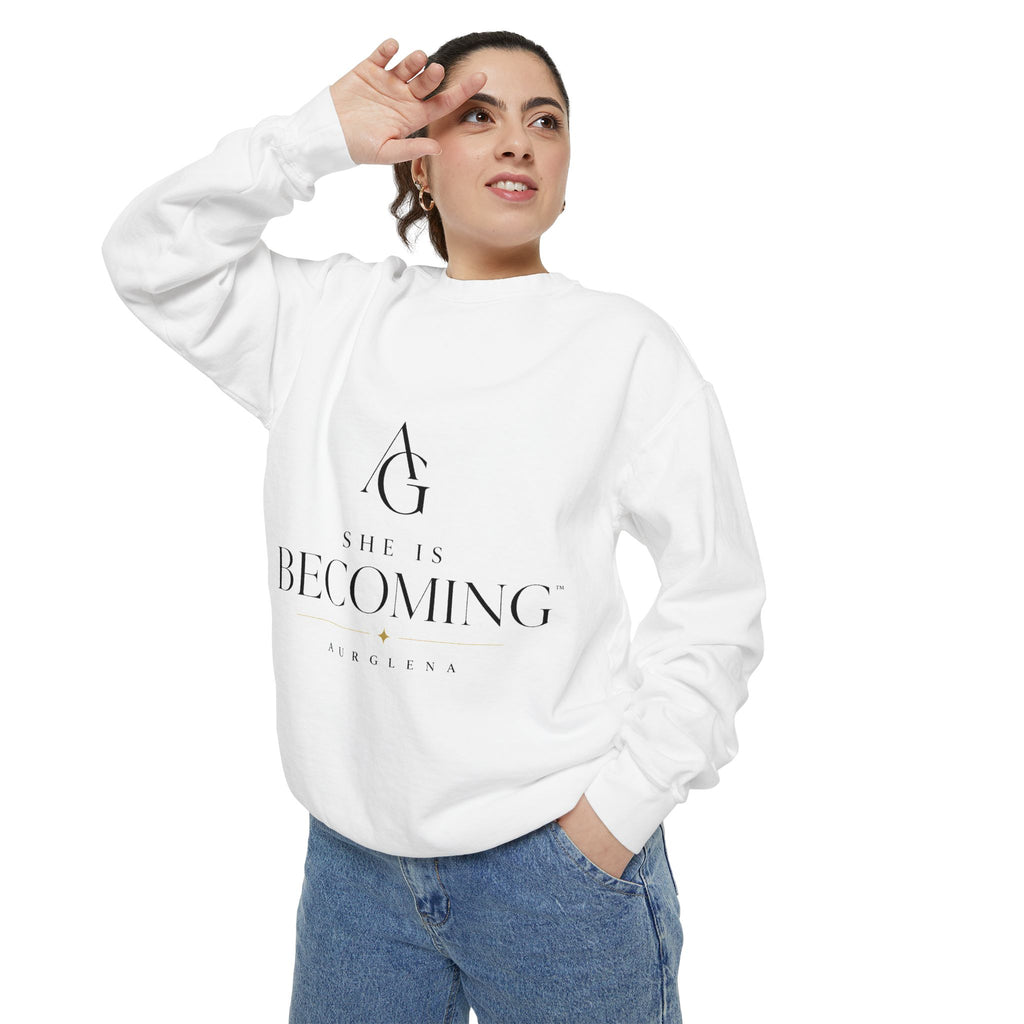 She Is Becoming™ Garment-Dyed Sweatshirt