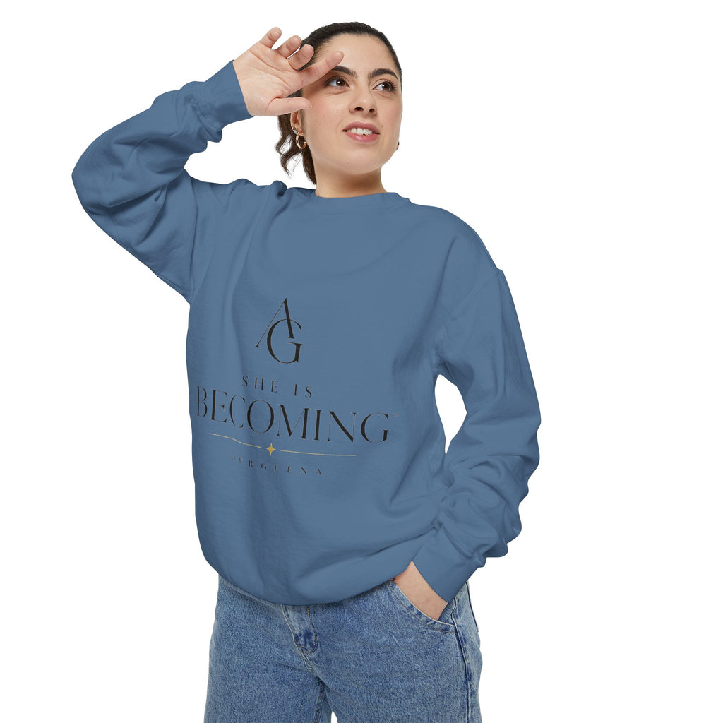 She Is Becoming™ Garment-Dyed Sweatshirt