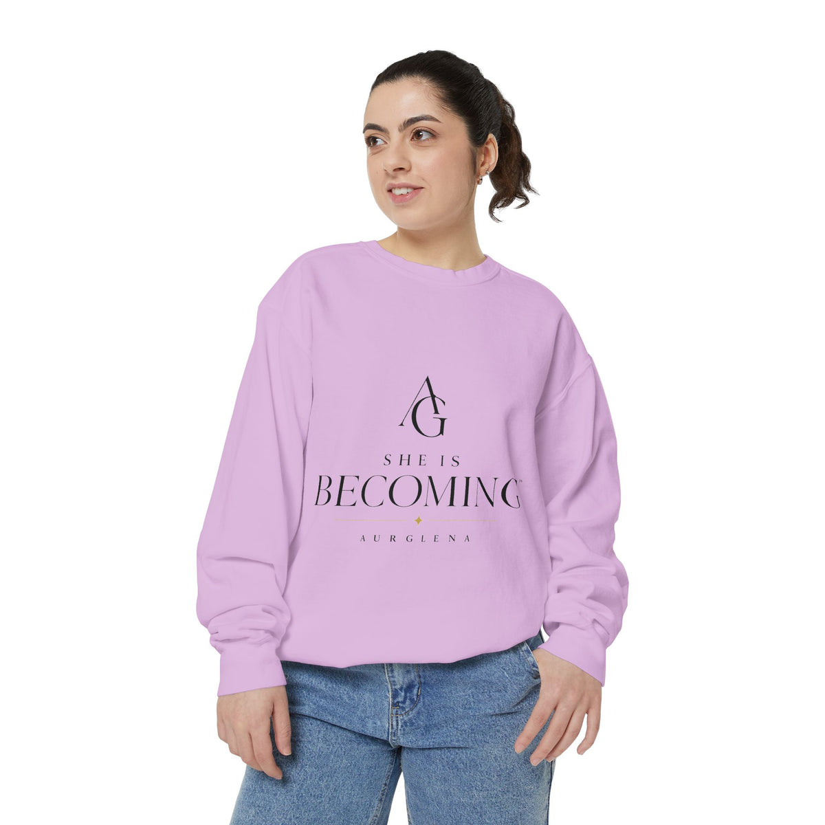 She Is Becoming™ Garment-Dyed Sweatshirt